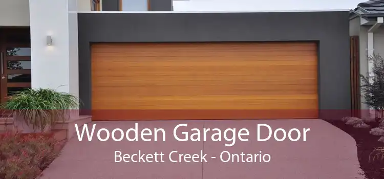 Wooden Garage Door Beckett Creek - Ontario